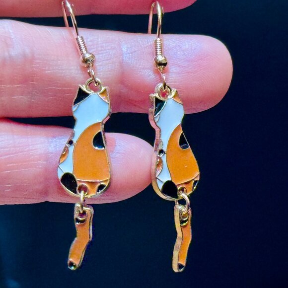 Made to order Mix and Match Cat Earrings Fish Bone Earrings - Picture 5 of 11